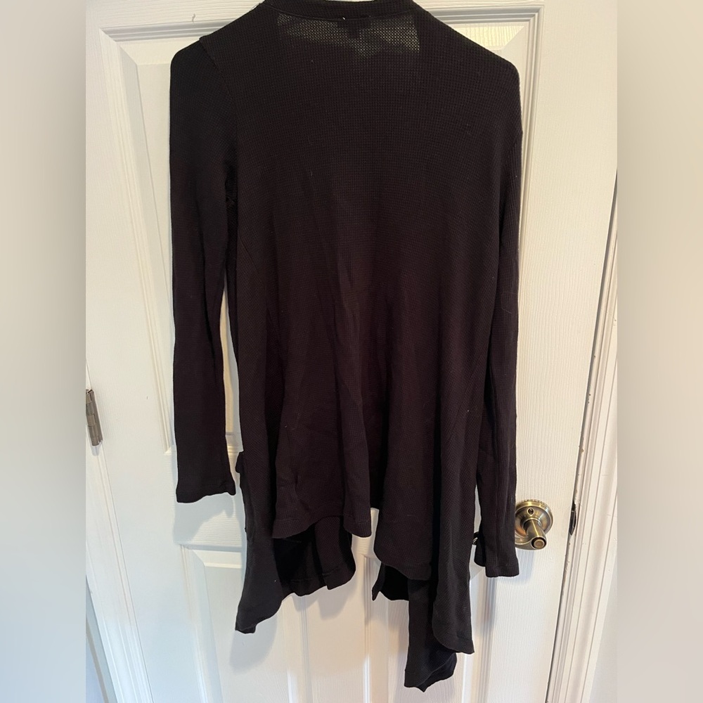 Black Open Front Cardigan - Picture 2 of 2